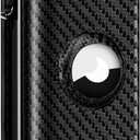 Wallet for Men Minimalist Pop Up Credit Card Case Holder 1-7 Cards, Smart Slim Wallet with Money Clip ID Window RFID Blocking Bifold Compact(Airtag Not Included) Wallets Gifts for Men (Carbon)