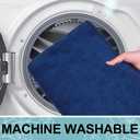 Smiry Memory Foam Bath Mat 59x24, Extra Soft and Absorbent Bathroom Mats, Non Slip Washable Carpet for Floor, Shower and Tub, Navy Blue