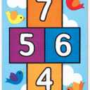Melissa & Doug Hop and Count Hopscotch Game Rug (3 pcs, 78.5 x 26.5 inches) Classic Hopscotch Rug for Kids