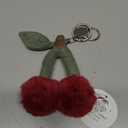 Apricot Lamb Cherry Food Plushies Cute Keychain, Soft Stuffed Plush Keychain Toys for Kids' Backpack Purse, Red