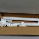 White Tension Curtain Rod 51-145In, Extra Long Adjustable Tension Rod No Drilling for Window or Bathroom,Outdoor Curtain Rod for Patio, Easy to Install, Never Rust, Rod Diameter 1.26 Inches-White