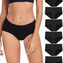 wirarpa Women's Underwear Cotton Hipster Panties Ladies Panties 6 Pack Large