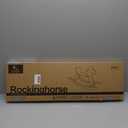 Rocking Horse Wooden Ride On Toy for Kids Classic Design Rocking Horse with Pedal and Safe Backrest Fine Workmanship(Classic, Natural)