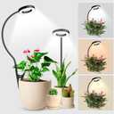 wolezek 2 in 1 Grow Lights for Indoor Plants, 3 Colors Plant Lights for Indoor Growing with 360 Gooseneck, 48 LEDs Full Spectrum Plant Grow Lights Indoor, 6/12/16H Timer, 5 Brightness, Black 2 Pack
