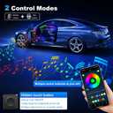 Acrylic Interior Car LED Strip Light with Wireless APP, RGB Dreamcolor 6 in 1 with 175 inches 593 LEDs Fiber Optic Ambient Lighting Kits, 16 Million Colors Sound Active Function Car Neon Lights