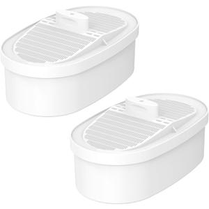 Replacement Filter for Waterdrop WD-PF-01A Plus, Reduces PFOA/PFOS, Chlorine, Compatible with Waterdrop Pitchers, Lasts 3 Months or 200 Gallons, Pack of 2 (Basic - White)