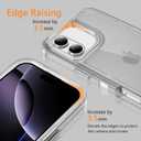 Compatible with iPhone 16 Plus Case with HD Screen Protector, Heavy Duty Shockproof [3 in 1] Clear Phone Cases for iPhone 16 Plus 6.7" (Black)