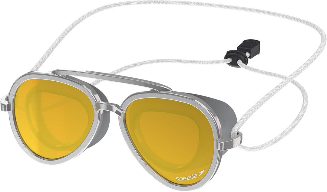Speedo Kids' Swim Goggles Sunny G Ages 3-8 (Mariner Silver/Bronze/Gold)