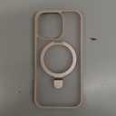 TORRAS Desert Titanium for iPhone 16 Pro Case Magnetic Stand, [Compatible with MagSafe][Flexible Stable Stand] MilGrade Protection Translucent Slim AntiScratch Ring Kickstand, Rose Gold 6.3", Ostand