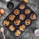 CARTMAN 2 Pack Muffin Pans with 200 Cupcake Liners, Nonstick 12-Cup Muffin Tins, Carbon Steel Cupcake Pans for Baking Muffins, Egg Bites, Brownies & More