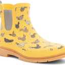 Western Chief Women's Waterproof Chelsea Ankle Rain Boot with Elastic Gore and Rubber Lug Outsole  Stylish and Functional for Rainy Days (7, Hen Frenzy)