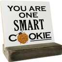 Funny Graduation Wood Plaque, You Are One Smart Cookie, Plaque with Wooden Stand, Funny Graduation Wood Sign Gift, Graduation Class of 2023 Gift, Gift for Daughter, Graduation, Best Friends, Family (Graduation-56 01)