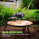 Bird Bath Solar Swing Device, Stainless Steel Bird Bath Bubble Device, Suitable for Garden Ponds, Pool Scenery, Oxygen and Water Enhancers