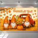 Fall Gnome Backdrop Happy Fall Yall Pumpkin Red Truck Autumn Harvest Banner Sunflower Cotton Background 71x43 Inches Rustic Farmhouse Thanksgiving Indoor Outdoor Party Decoration