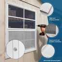Yuzzy Shed Windows 2 Pack, Chicken Coop Windows 36" x 36" with Tempered Glass and Fiberglass Screen, Flush Mounted Small Window for Shed, Barns, Playhouse, Household, Garage (White)