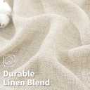 BGment Natural Faux Linen Curtains 84 Inch Long for Living Room - Burlap Textured Light Filtering Window Treatments Grommet Sheer Drapes for Farmhouse, 2 Panels, 52 X 84 Inch