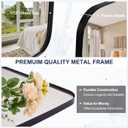 ANDY STAR 20x28 Black Bathroom Mirror, Oblong Vanity Mirror with Stainless Steel Metal Frame, Matte Black Mirror for Over Sink, Modern Anti Rust Wall Mounted
