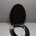 Centoco Black Toilet Seat Elongated, Toilet Seat Cover, Closed Front with Cover, Residential, Top Mount Plastic Hinge, Plastic, Made in the USA, 600-407