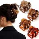 4 Pack Octopus Hair Clips for Women - Cute & Stylish Hair Clips for Everyday Use, Octopus Claw Clip for Thick Hair | Ideal Gifts Tortoise Hair Accessories for Women