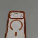 Diaclara Magnetic Designed for iPhone 17 Pro Case 6.3'' [Full Camera Protection] Full Body Bumper,[Compatible with MagSafe] Military Drop Proof Phone Case w/Built-in Screen Protector,Orange