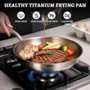 12 Inch Titanium Pro Pans for Cooking with Lid Pure Healthy