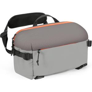 Camera Sling Bag for Travel Grey  Waterproof Crossbody DSLR Bag with Rain Cover & Tripod Holder, Ultra Lightweight Design Fits Canon/Nikon/Sony Mirrorless Cameras (Large)