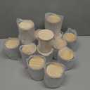 SHOWIN Thick Candle Jars for Making Candles 14 Pcs, 7 OZ Empty Jars with Wood Lids for Candle Making, Sample Container, Clear