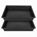 NIMYAU Square Plant Saucer 10 Inch 2 Pack 6 8 10 12 14 16 18 20 Inch, Plant Trays for Pots Heavy Duty Plastic Plant Saucers for Indoors Outdoors, Flower Pot No Holes Plant Drip Trays