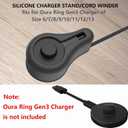 Oura Ring Gen3 Silicone Case Stand Cover - Compatible with Oura Ring Charger, USB-C Cable Storage Organizer