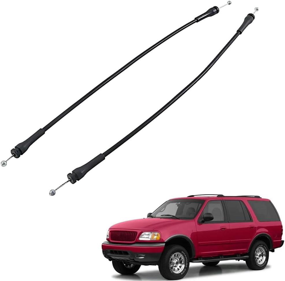 COOL STAR 2Pcs Tailgate Cables Compatible with Ford Expedition 1997-2002 Rear Cargo Door Latch Tailgate Release Cable Replaces F2UZ15264A65B F2UZ-15264A65-B