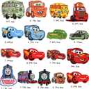 17 Pieces Sew On Iron on Patches, Embroidered Applique Patches Fabric Repair Patch Cute Cartoon Car Patches for Kids Adult Clothes Jeans Jackets Hats Shoes Backpacks