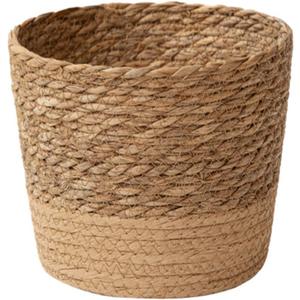 Jute Rope Plant Basket Indoor Modern Woven Flower Pot Basket Seagrass Storage Organizer Planter Rustic Decorative Plant Containers Cover Laundry Bin for Porch Living Room Entryway (6.1×6.1×4.33Inch)