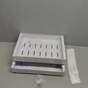 Expandable Cabinet Organizer - Quiet Sliding Pull Out Shelves 12.6"-20.5" for Kitchen (White)