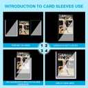 400 Hard Plastic Trading Card Protector - 200 Hard Card Sleeves and 200 Soft Card Sleeves, 35pt Rigid 3"x4" Card Holders, Clear Open-Top Card Sleeve, Fits Standard Trading, Baseball, Sport, Game Cards