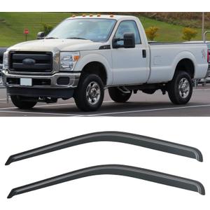 Window Rain Guards Visors for 1999-2016 Ford F250 F350 F450 F550 Super Duty, Window Vent Wind Shades Deflectors Shield for 2000-2016 F650 F750 Standard Cab