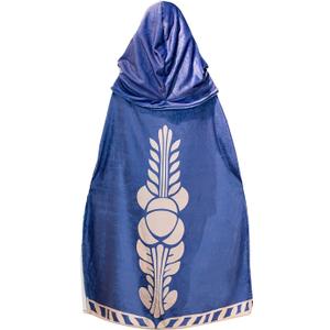 Princess Hyrulelu Velvet Cosplay Hooded Long Cape Cloak Costumes Dress 66.93 Inches Blue