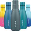 BJPKPK 12oz Water Bottles Stainless Steel Double Wall Vacuum Insulated Small Water Bottles for Travel,Deep Grey