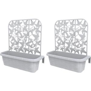 24" Privacy Planters (S/2) - White