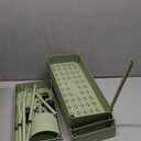 LEHOM Slim Rolling Storage Cart - 4 Tiers Bathroom Organizer Utility Cart Slide Out Storage Shelves Mobile Shelving Unit for Kitchen, Bedroom, Office, Laundry Room, Small Narrow Spaces7.1" W+Green (Light Bean Green)