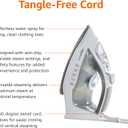 Amazon Basics Steam Iron for Clothes with Safety Auto Shut-Off, Handheld Garment Steamer, Wrinkle Remover, Stainless Steel Soleplate, Anti-Drip, 1700-Watt, 1.62ft, Gray