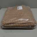 3x5 ft Washable Area Rug, Textured Natural Woven Low-Profile Entryway Rug with Non-Slip Backing, Neutral Light Brown Accent Rug for Bedroom, Living Room