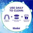 2 x Efferdent Denture Cleaner Tablets Dental Appliances, Aligners, Mouth Guard, and Retainer Cleaner Tablets, Minty Fresh & Clean, 126 Count