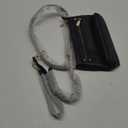 BOSTANTEN Small Crossbody Purse Leather Wristlet Purses for Women with Zipper Pocket Casual Clutch Bags (A-black-wide Bottom)