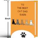 6 x Cat Dad Father's Day Card, Fathers Day Card Gift from Cat