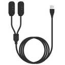 2 in 1 Portable Magnetic Charger Cable for Tractive GPS Tracker - Fast Charging USB Cord Compatible with Tractive Dog Pet GPS Trackers, Durable & Compact Design for Home/Outdoor Use (Black)