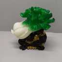 Lucky Cabbage Sculpture Wishful Cabbage Statue feng Shui Resin Jade Cabbage Bai CAI Collectible Sculptures Charm Gifts for Wealth Luck Office Living Room (Medium)