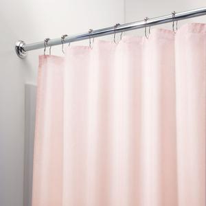 iDesign Shower Curtain Liner, Fabric Shower Curtain or Liner Waterproof, 72In x 72In, Pink