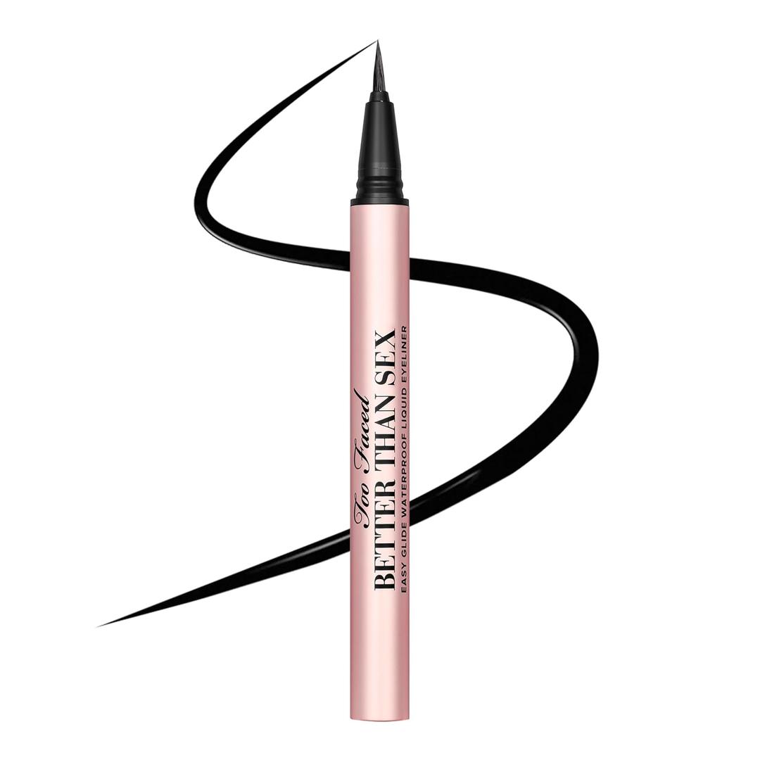 Too Faced Better Than Sex Easy Glide Liquid Eyeliner | Flake & Waterproof Liquid Eyeliner For Intense Pigment, 0.02 Fl Oz