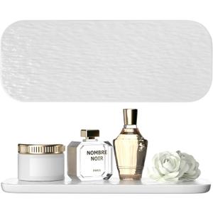 Premium Ceramic Bathroom Tray  Sleek Non-Slip Organizer for Shower, Countertop, Vanity | 10x4inch | Easy-Clean, Corrosion-Resistant