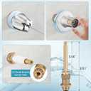 Bathtub& Shower 3-Handle Remodel/Rebuild Trim Kit Replacement for Price Pfister Verve, 3 Knob Metal HandleChrome
